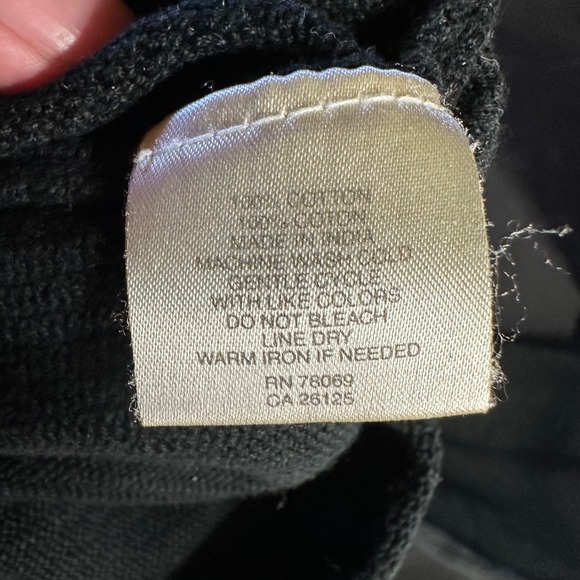 Callaway Golf Knit Sweater Mens Medium Black V-Neck Ribbed 100% Cotton - Picture 5 of 6